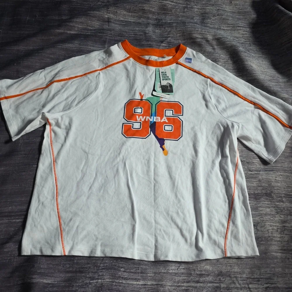 DSG WNBA Girls XL White Orange 96 Graphic Short Sleeve T-Shirt DAG14122 NWT